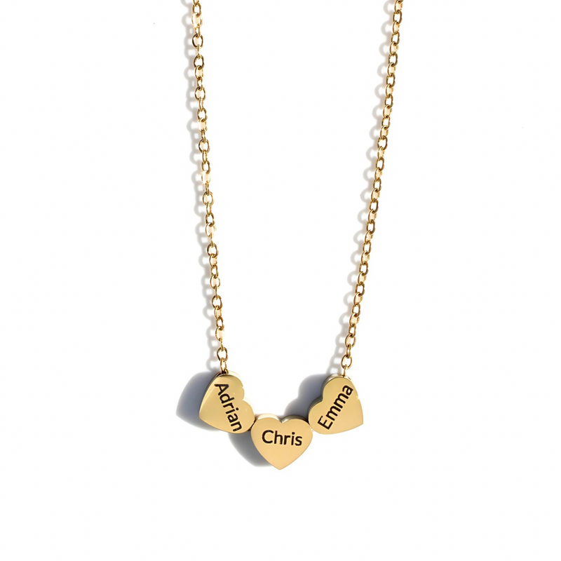 Custom Jewelry- Engraved Heart Necklace- Mom Jewelry