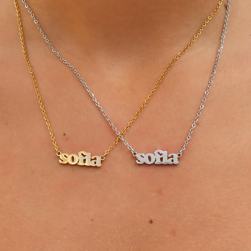 Custom Nameplate Necklace- Minimalist